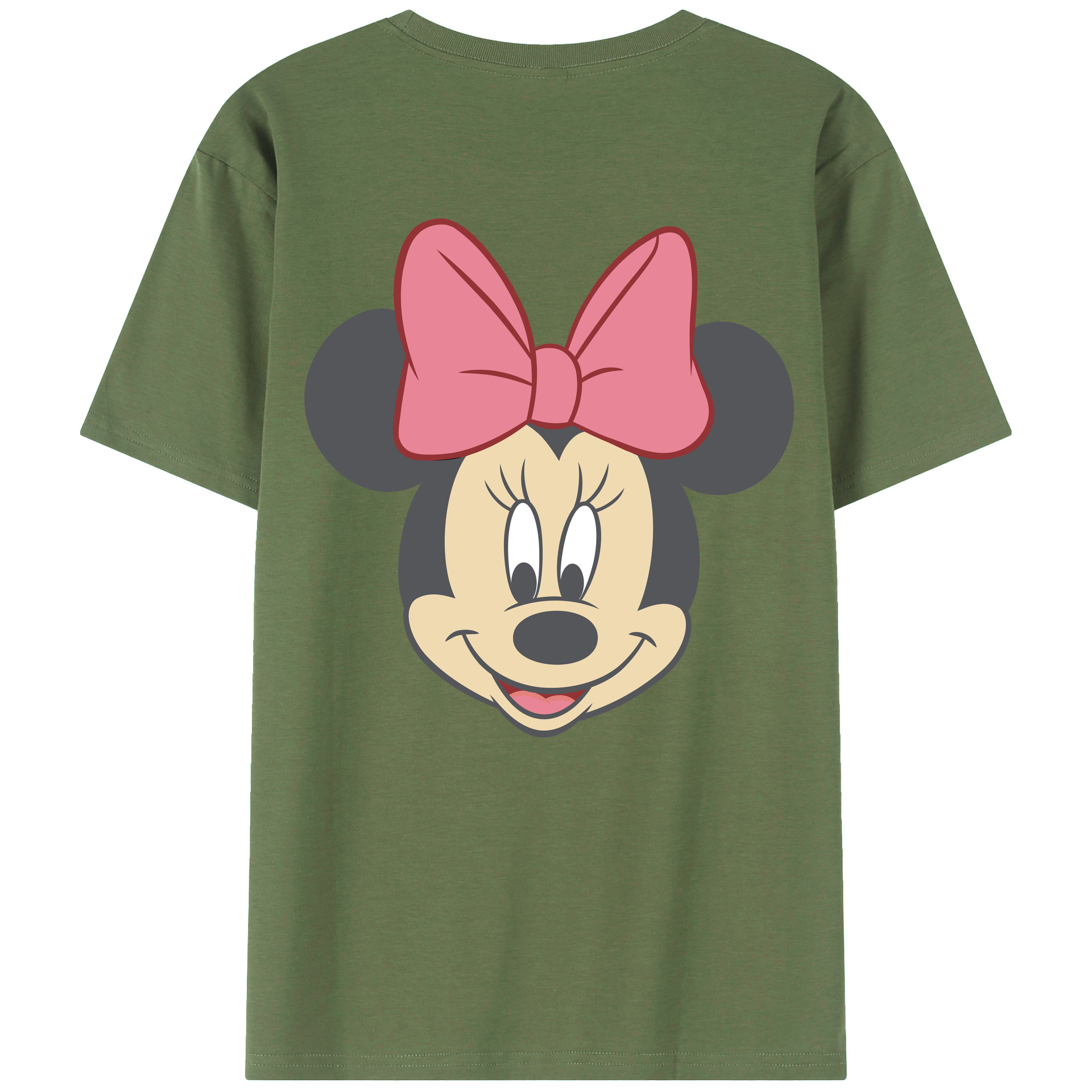 ミッキーマウス Mickey Mouse 綿100％ メンズ半袖Tシャツ（バックプリント） 通気性